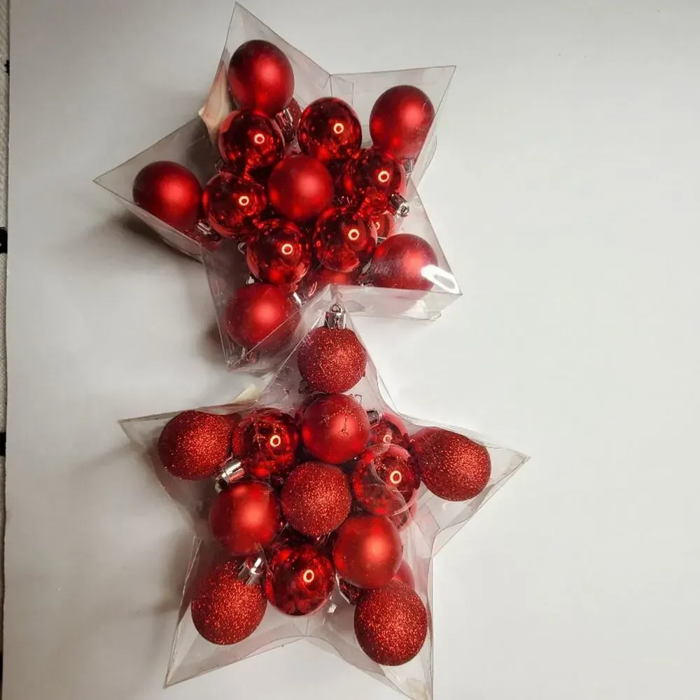 Target Brand Red glass glitter and shine 24 Ct 1.5